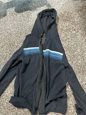 Aviator Nation Black Hoodie with Yellow Accent